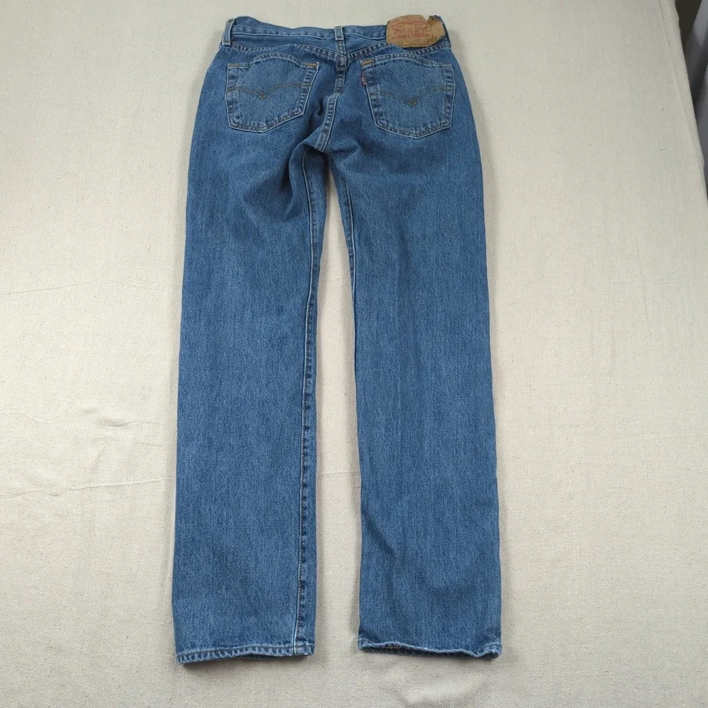 Levis 501 Jeans Mens 29x30 Blue Button Fly Casual Classic American Western